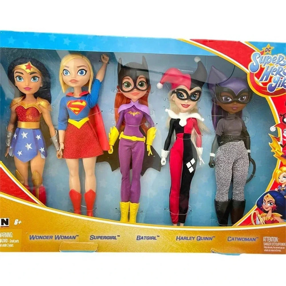 DC Super Hero Fashion Dolls 5 Pk Batgirl Wonder Woman Supergirl Harley  Quinn - Picture 5 of 5